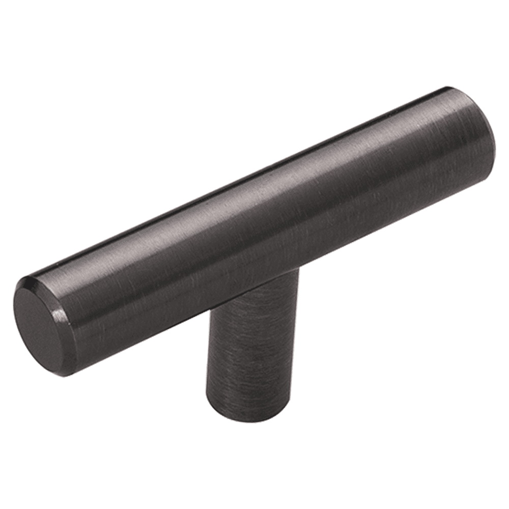 2-3/8" x 1/2" Bar Pulls T-Cabinet Knob, Brushed Black Nickel (10/Box)