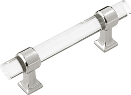 3" Crystal Palace Pull, Crysacrylic/Polished Nickel (10/Box)