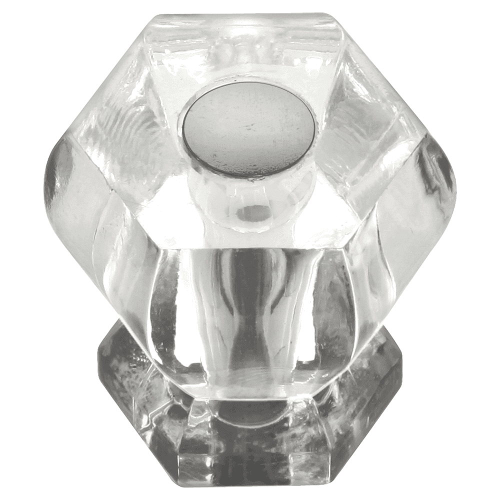 1-3/16" Crystal Palace Cabinet Knob, Crysacrylic/Polished Nickel (10/Box)