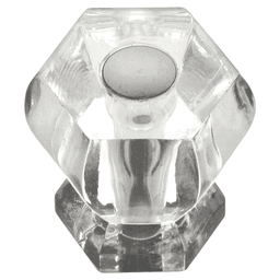 1-3/16" Crystal Palace Cabinet Knob, Crysacrylic/Polished Nickel (10/Box)