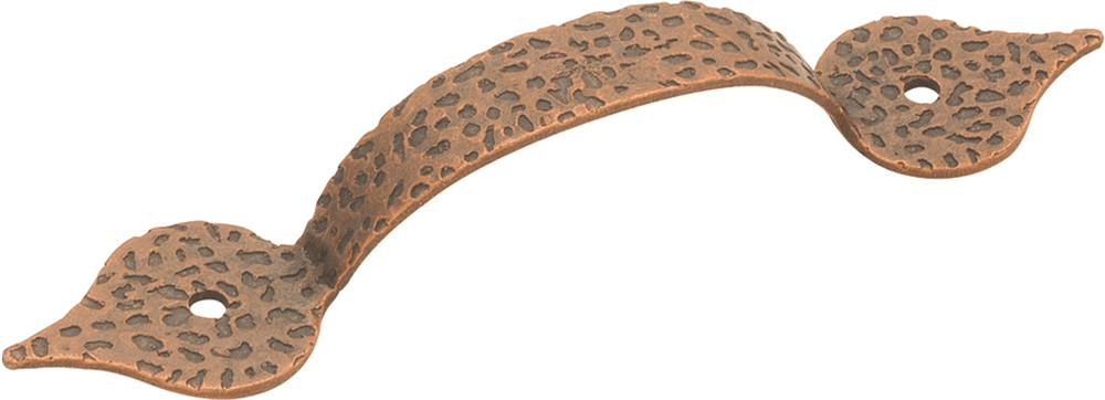 3-1/4" x 5" x 1" Southwest Lodge Arch Pull, Antique Copper