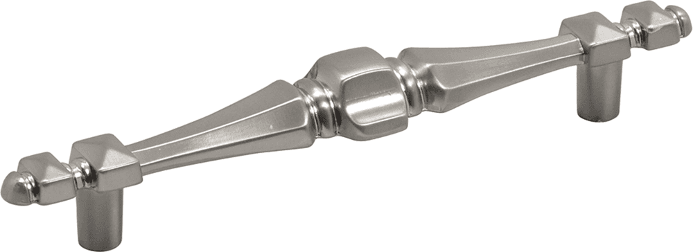 4-1/4" x 5-3/4" x 1" Southwest Bar Pull, Satin Nickel
