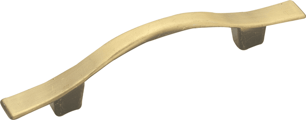 3" x 4-3/4" x 1/2" Southwest Arch Pull, Antique Brass