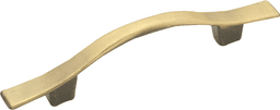 3" x 4-3/4" x 1/2" Southwest Arch Pull, Antique Brass
