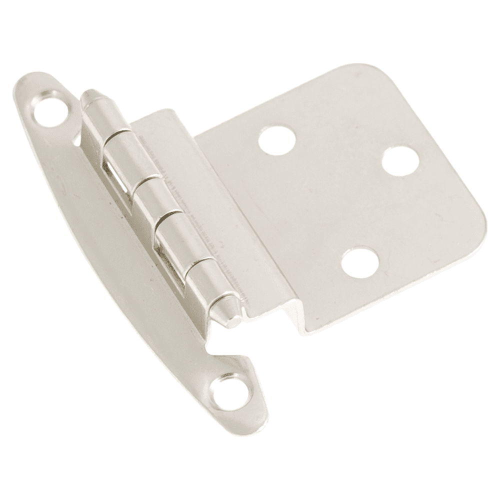3/8" Inset Surface Face Mount Hinge, Free Swinging, Satin Nickel