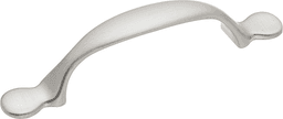 3" x 4" x 1/2" Southwest Arch Pull, Satin Nickel