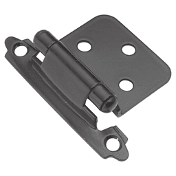 2-3/4" Flush Surface Face Mount Hinge, Self-Close, Black