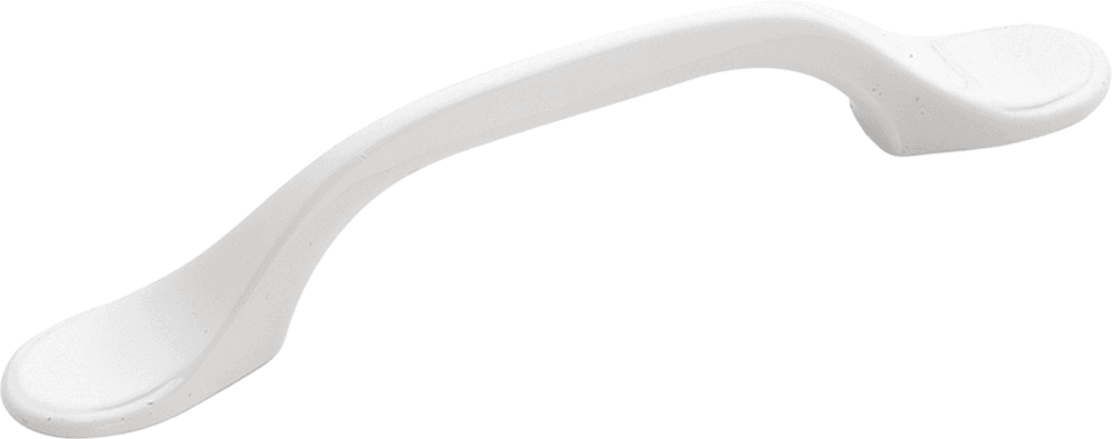 3" x 5" x 11/16" Southwest Arch Pull, White