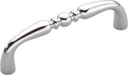 3" x 3-1/4" x 3/8" Southwest Handle Pull, Chrome