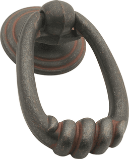 2-1/8" x 1-1/2" Manchester Ring Pull, Rustic Iron
