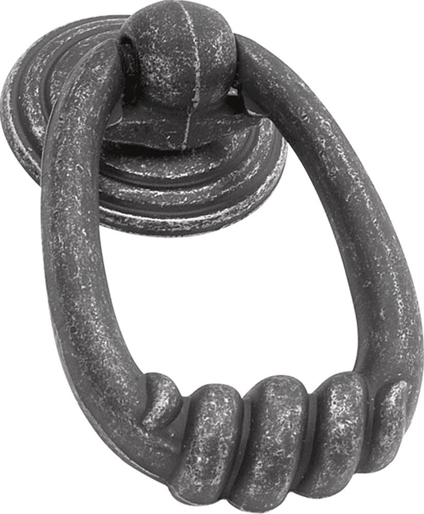 2-1/8" x 1-1/2" Manchester Ring Pull, Vibra Pewter