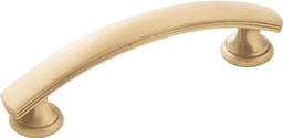 3" American Diner Arch Pull, Brushed Golden Brass (10/Box)