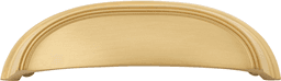 3" American Diner Cup Pull, Brushed Golden Brass (10/Box)