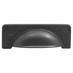 3-3/4" Craftsman Cup Pull, Black Iron (10/Box)