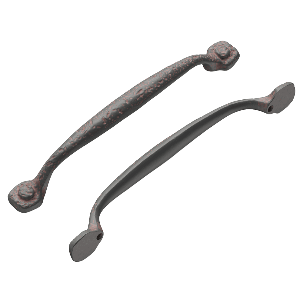 6-5/16" Refined Rustic Cabinet Pull, Rustic Iron (10/Box)