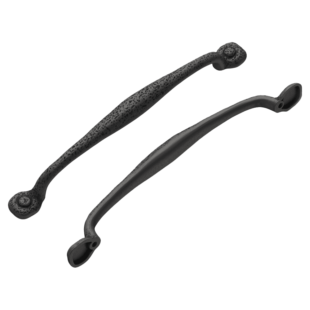 12" Refined Rustic Appliance Pull, Black Iron (5/Box)