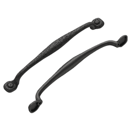 12" Refined Rustic Appliance Pull, Black Iron
