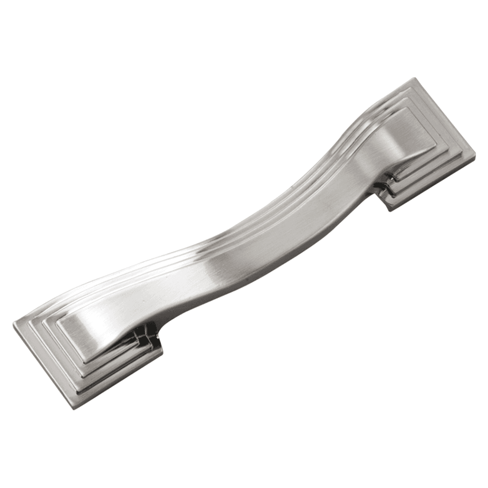 3-1/2" Deco Arch Pull, Satin Nickel