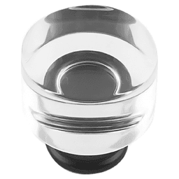 1-1/4" Midway Cabinet Knob, Crysacrylic/Matte Black