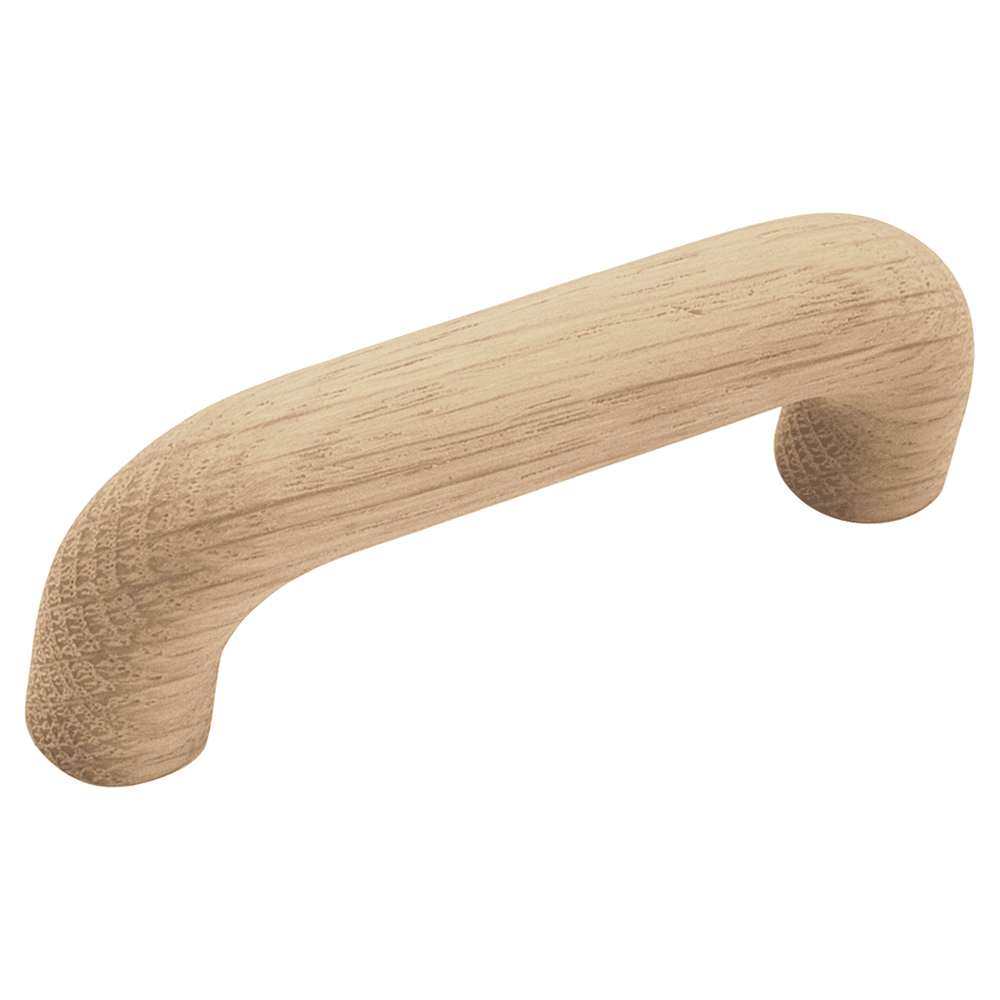 3" Natural Woodcraft Cabinet Pull, Unfinished Wood
