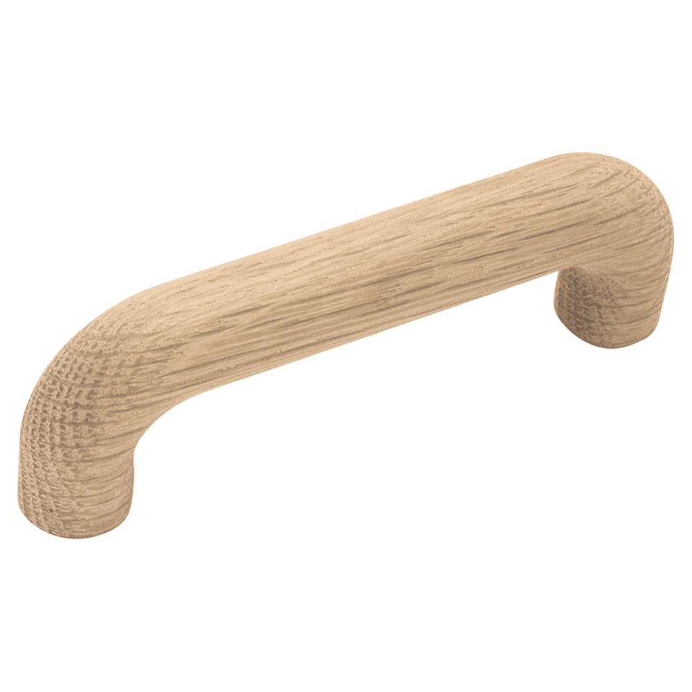3-1/2" Natural Woodcraft Cabinet Pull, Unfinished Wood