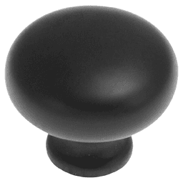 1-1/4" Cottage Cabinet Knob, Matte Black