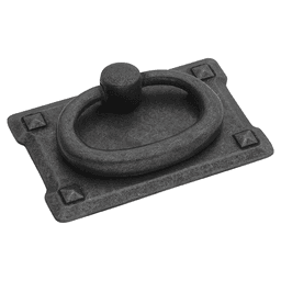 1-1/8" Old Mission Cabinet Pull, Black Mist Antique