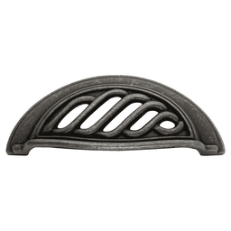 3" Charleston Blacksmith Cup Pull, Black Iron