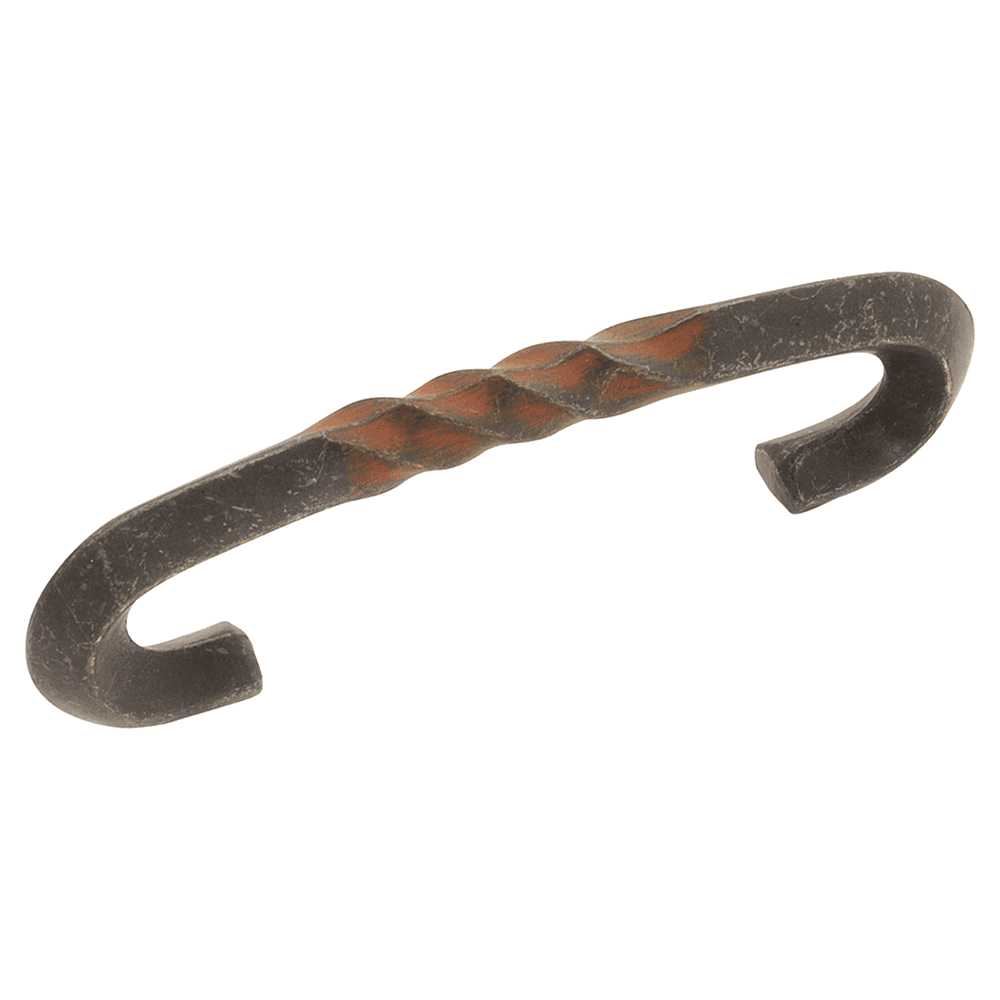 3" Charleston Blacksmith Cabinet Pull, Rustic Iron (10/Box)