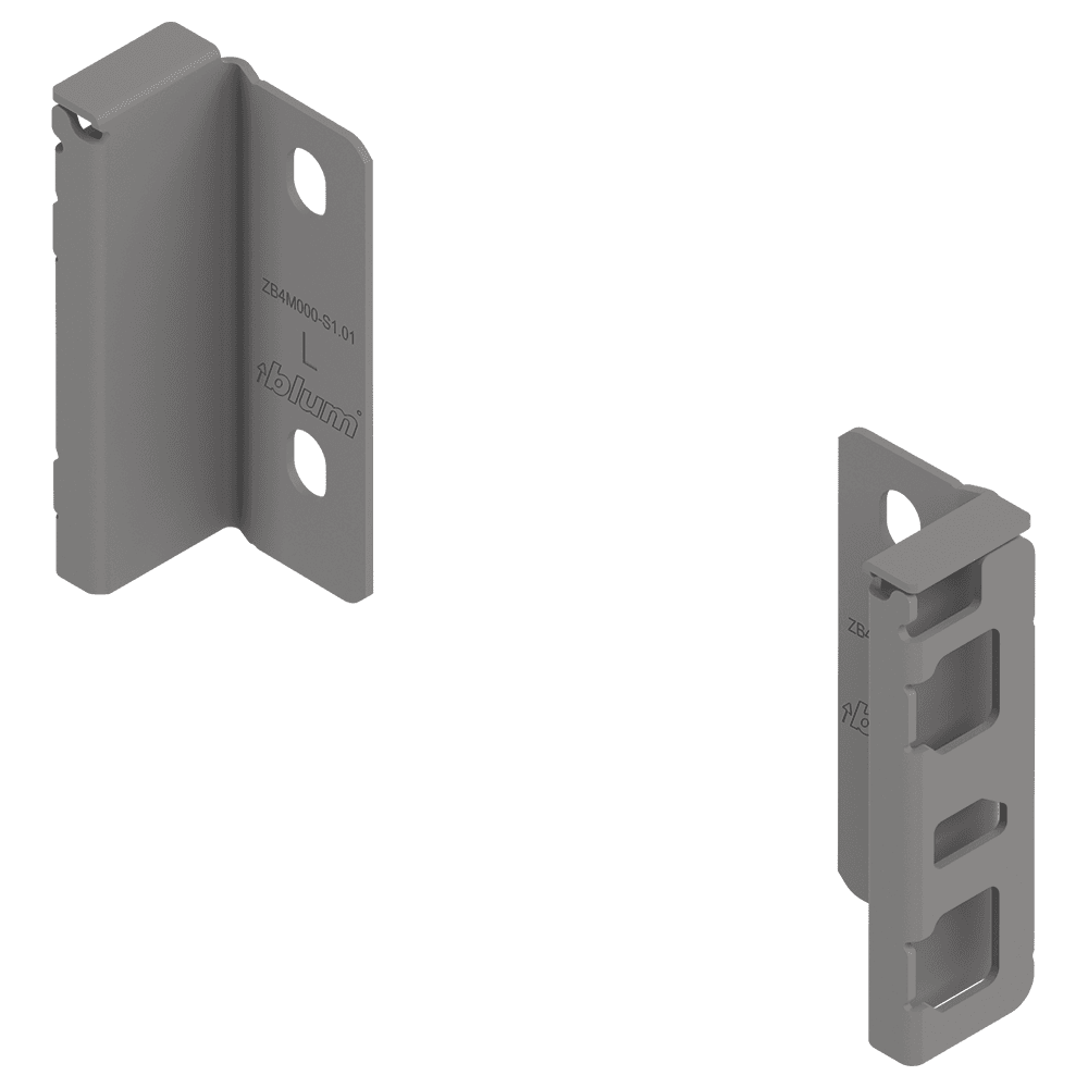 Merivobox Back Fixing Bracket M-Height 108mm, Indium Gray Matte