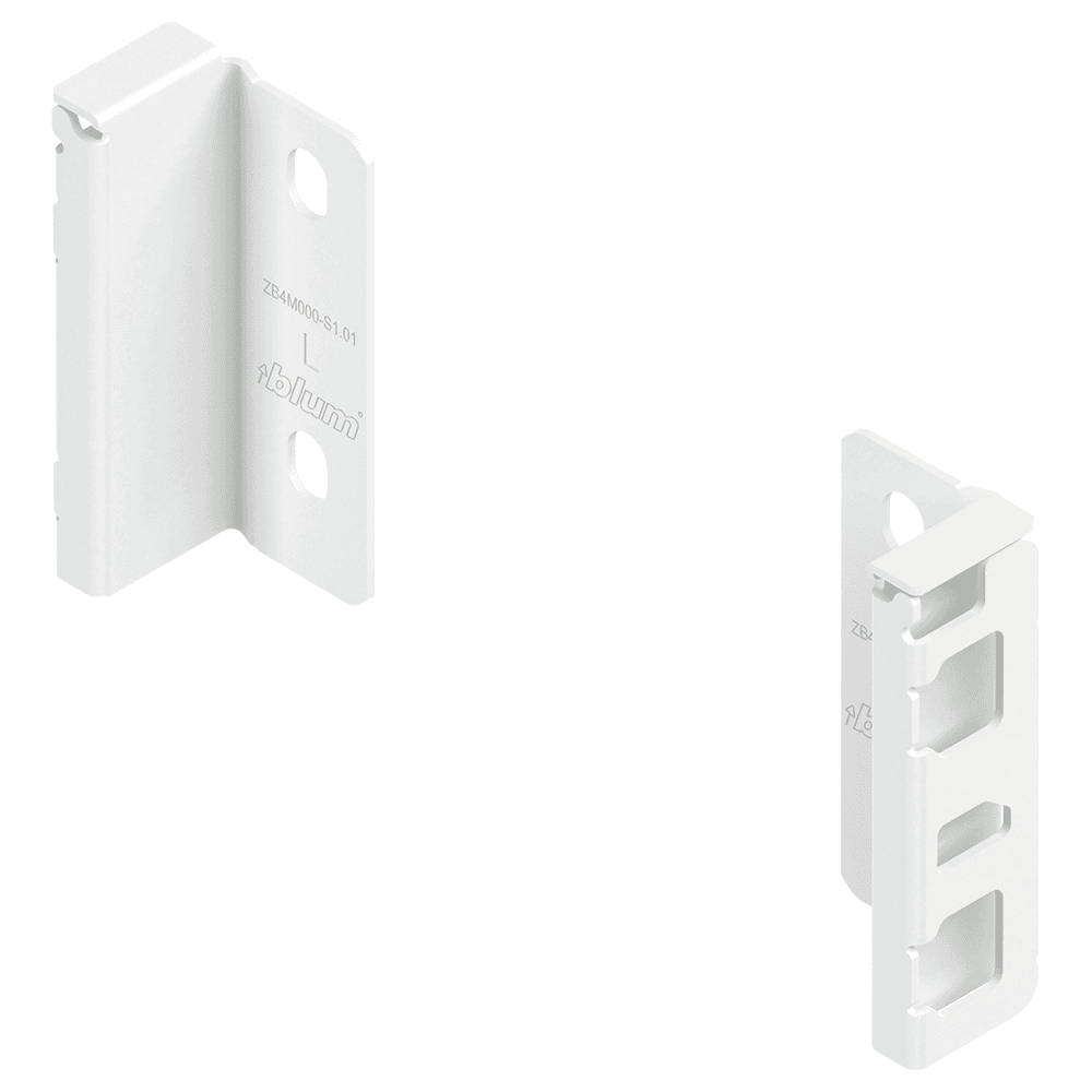 Merivobox Back Fixing Bracket M-Height 108mm, Silk White Matte