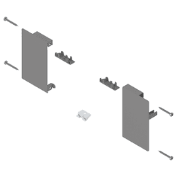 Merivobox Front Fixing Bracket M-Height for Interior Roll-out, Indium Gray Matte