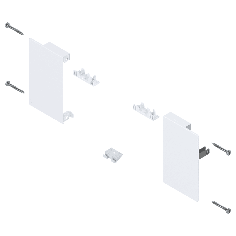 Merivobox Front Fixing Bracket M-Height for Interior Roll-out, Silk White Matte