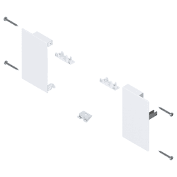 Merivobox Front Fixing Bracket E-Height for Interior Roll-out, Silk White Matte