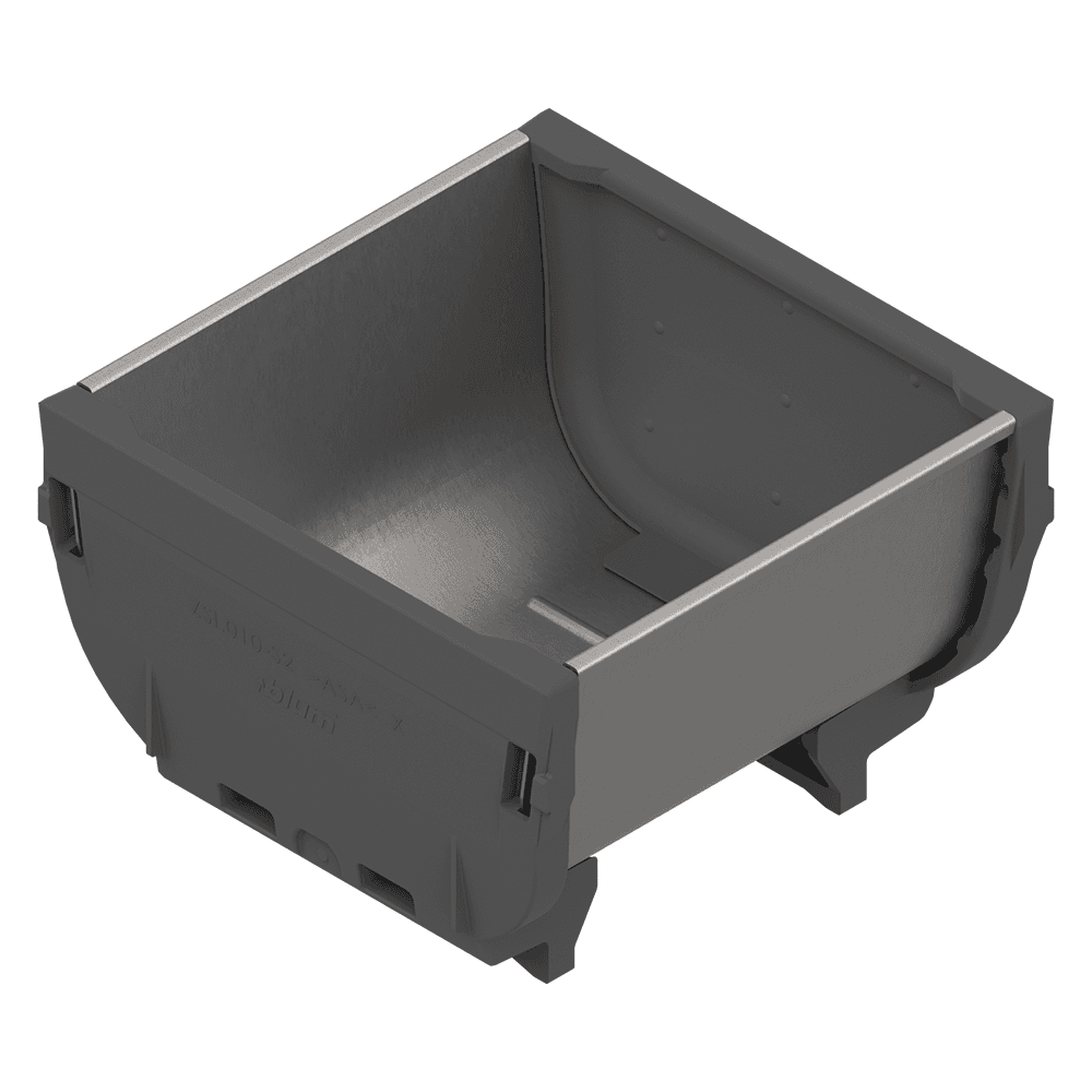 3-7/16" Single Orga-Line Tray, Stainless Steel