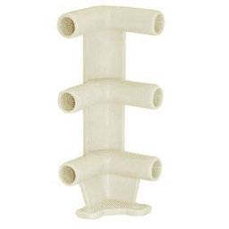 Metabox Pull-Out Surround Corner Connector with 3-Tier Corner Bracket, 75lb Capacity, Full Extension, Self-Closing, White
