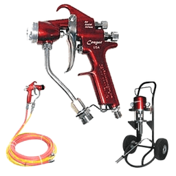 Cougar Cart-Mount Air Assist Spray Gun AAA Outfit with 5 Gallon Siphon Hose