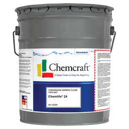 Chemlife 24 Conversion Varnish Clear Topcoat, Low Gloss, 55 Gallon