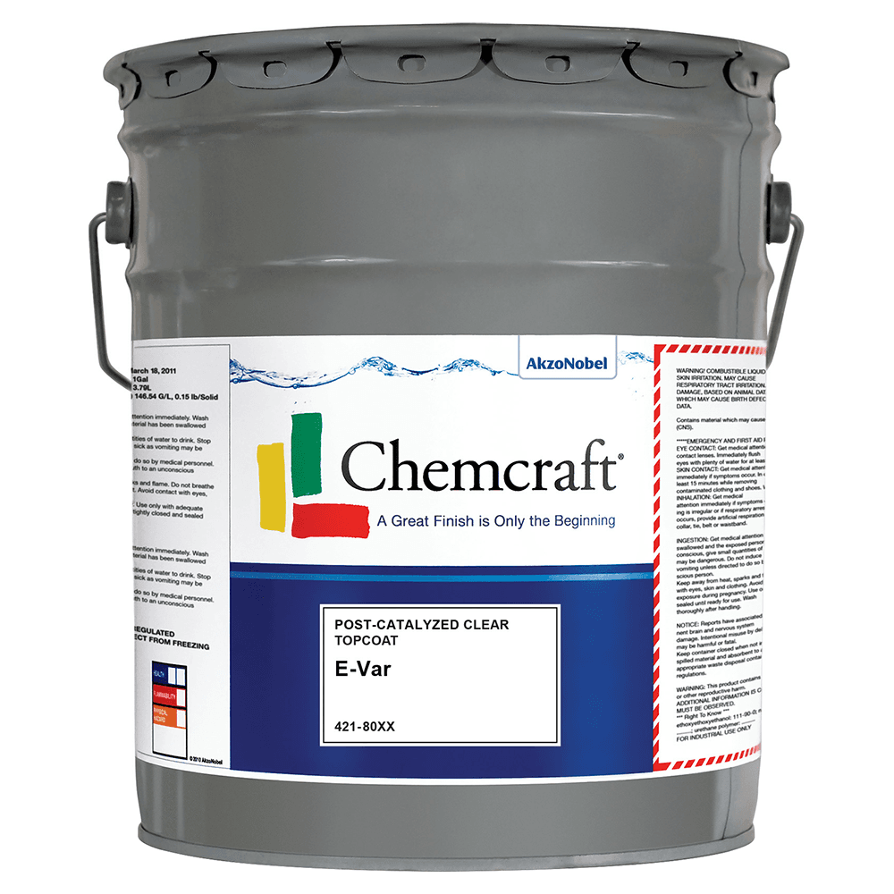 E-Var 275 Post-Cat Clear Topcoat, Low Gloss, 5 Gallon