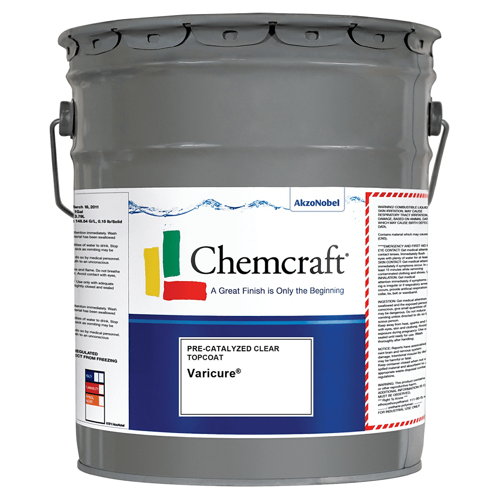Varicure Select Pre-Cat Clear Topcoat, Semi-Gloss, 5 Gallon