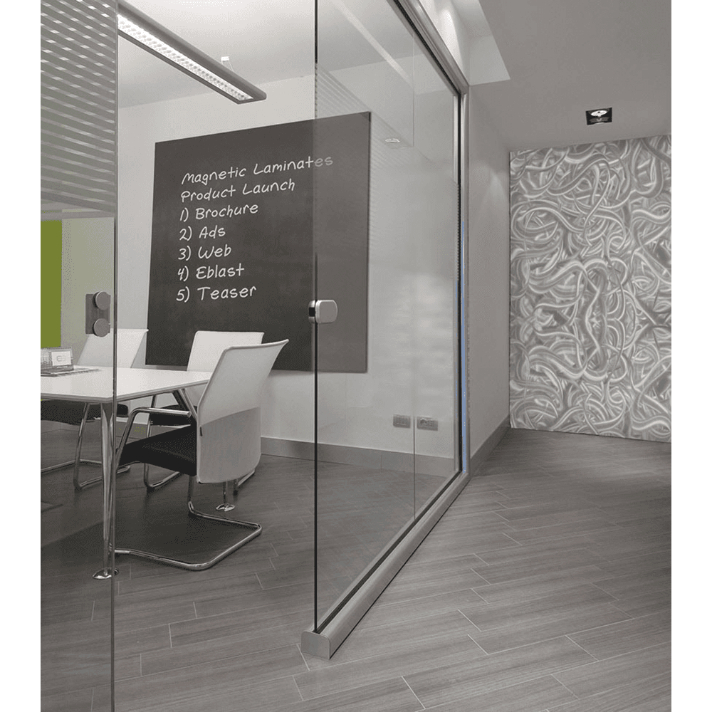 150 Series HPL Metal Laminate 151 Black Magnetic Chalkboard, 0.04" Thick, 4' x 8'