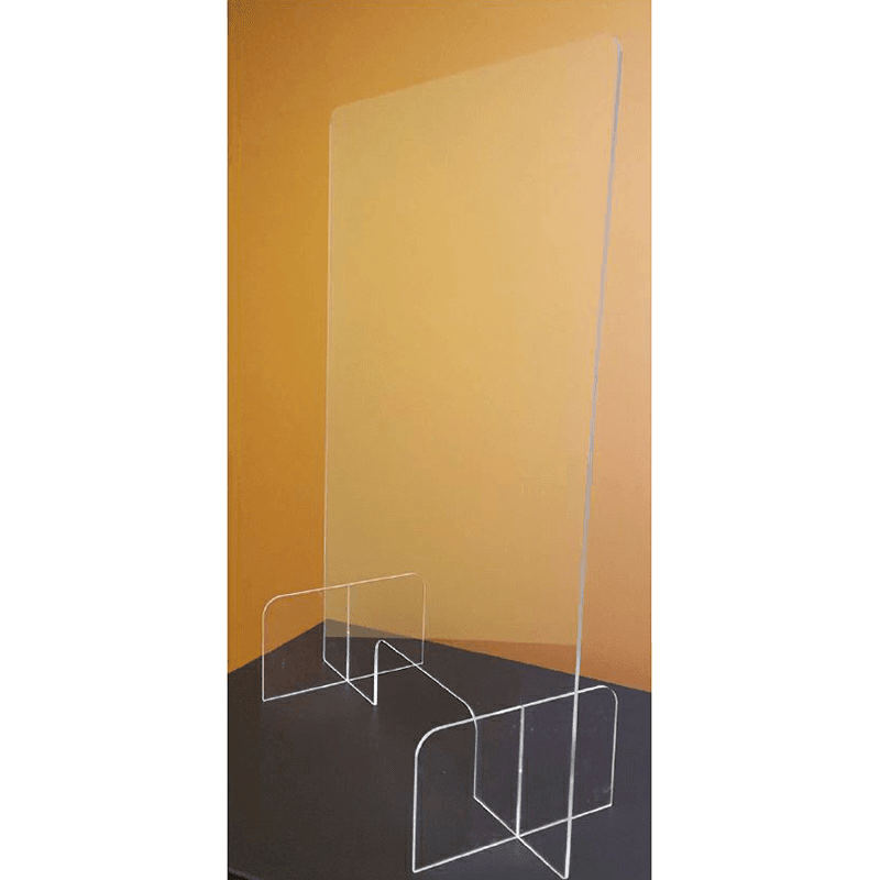 Acrylic Sneeze Guard with Feet, 31-1/2" x 47-1/2"