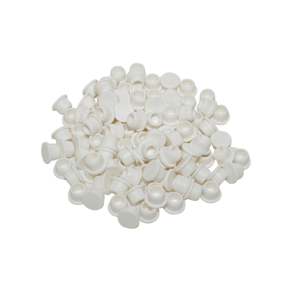 Clamex 6mm 45° Cover Cap, White (100/Box)
