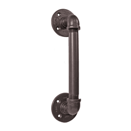 3.5" Pipe Handle Industrial Collection for Rolling Barn Doors, Oil Rubbed Bronze