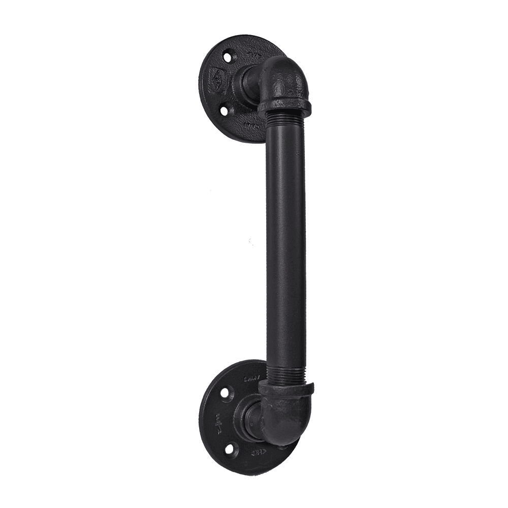 3.5" Pipe Handle Industrial Collection for Rolling Barn Doors, Black