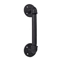 3.5" Pipe Handle Industrial Collection for Rolling Barn Doors, Black