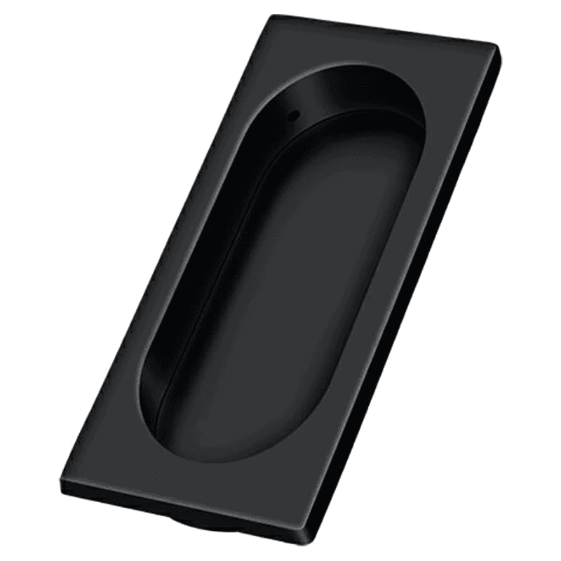 4" Recessed Flush Pull, Black