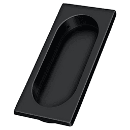 4" Recessed Flush Pull, Black