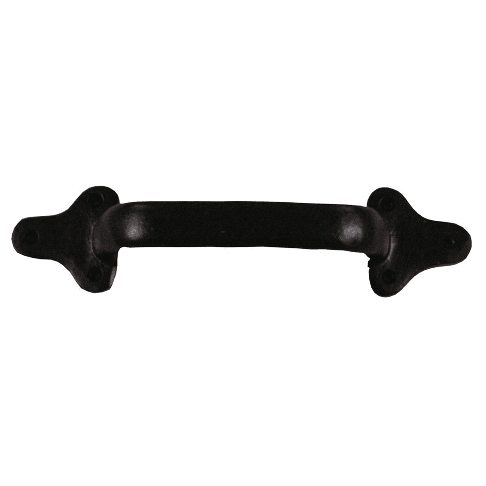 11" Iron Hertitage Handle for Rolling Barn Doors, Gloss Black