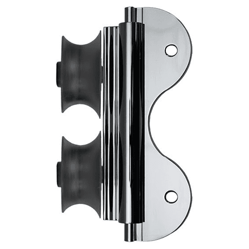 Roller Assembly for Library Ladders, Polished Chrome Finish